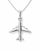 Collar de avión en plata de ley 925