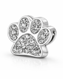 Charm con huella de pata de perro en plata de ley 925